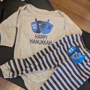 2 Piece Happy Hanukkah Toddler Outfit 18M